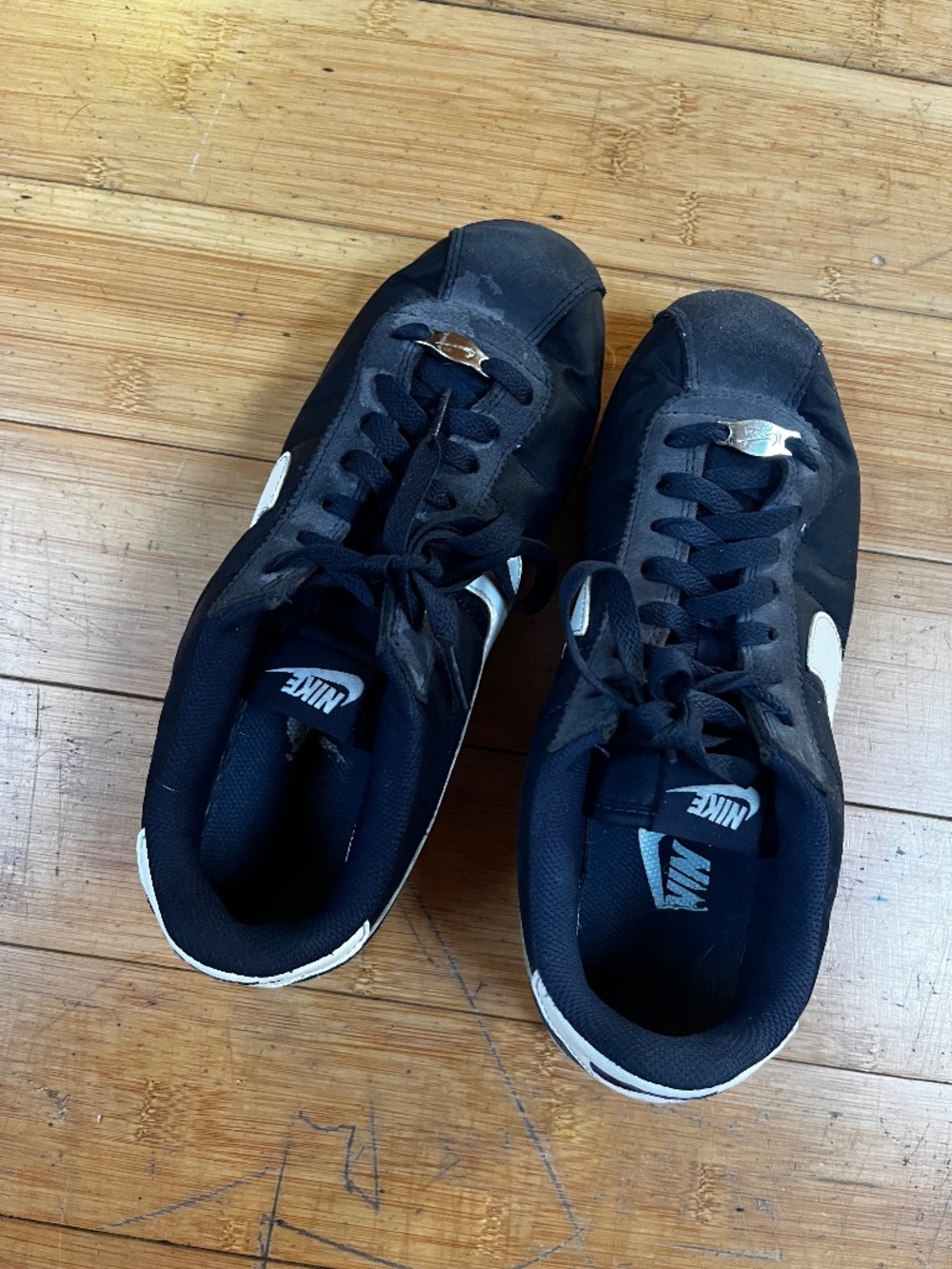 Nike Cortez navy blue suede and nylon Women 8.5 Men 7